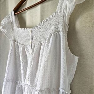 Ruffle tier dress white old navy